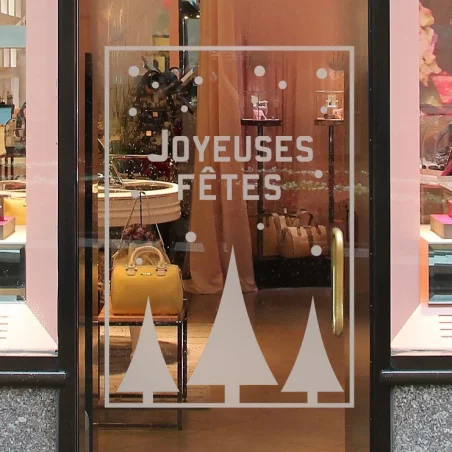 Décoration Vitrine de noël: Cadre Joyeuses Fêtes - Espace pro - Depoli Design