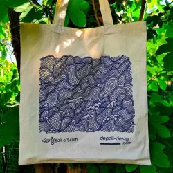 Tote Bag Vague Nippone - Les plus beaux Stickers Occultant - Depoli Design