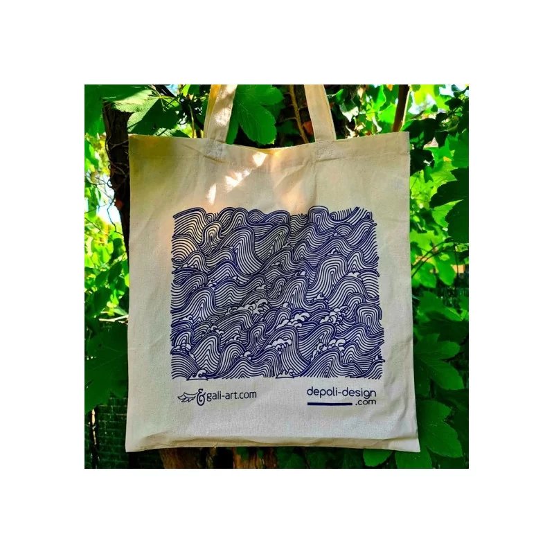 Tote Bag Vague Nippone - Les plus beaux Stickers Occultant - Depoli Design