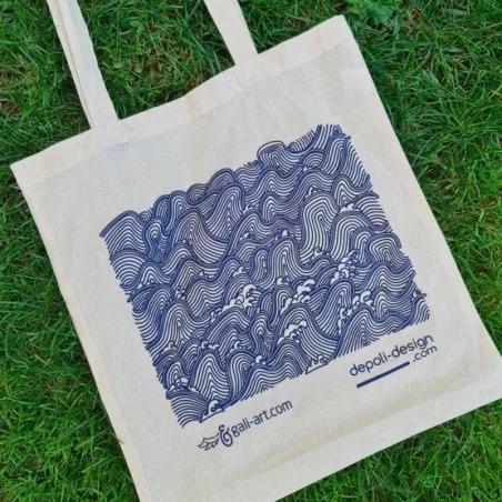 Tote Bag Vague Nippone - Les plus beaux Stickers Occultant - Depoli Design