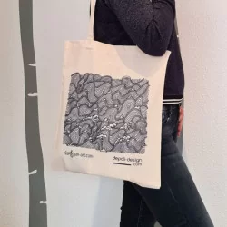 Tote Bag Vague Nippone - Les plus beaux Stickers Occultant - Depoli Design