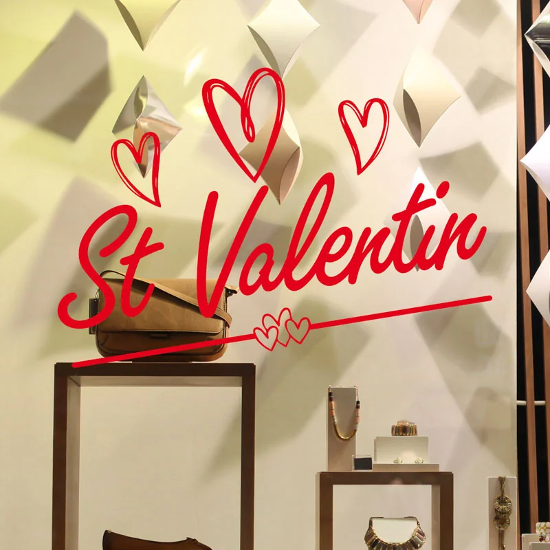 Sticker Décoration St Valentin - Décoration Boutique et vitrine - Dépoli Design ®