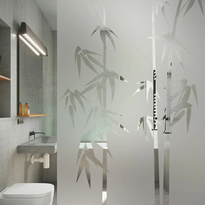 Sticker opacifiant paroi de douche: Branches de Bambou - Depoli Design ®