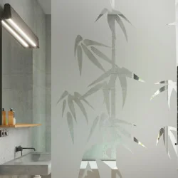 Sticker occultant pour paroi de douche: Branches de Bambou - Depoli Design ®