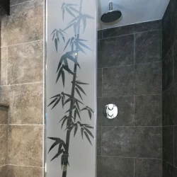 Sticker de douche: Branches de Bambou - Accueil - Depoli Design