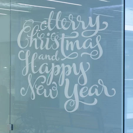 Sticker Texte Merry Christmas - Espace pro - Depoli Design