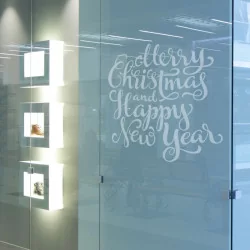 Sticker Texte Merry Christmas - Espace pro - Depoli Design