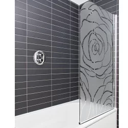 Sticker vitre douche: Fleur Rose - Douche - Depoli Design