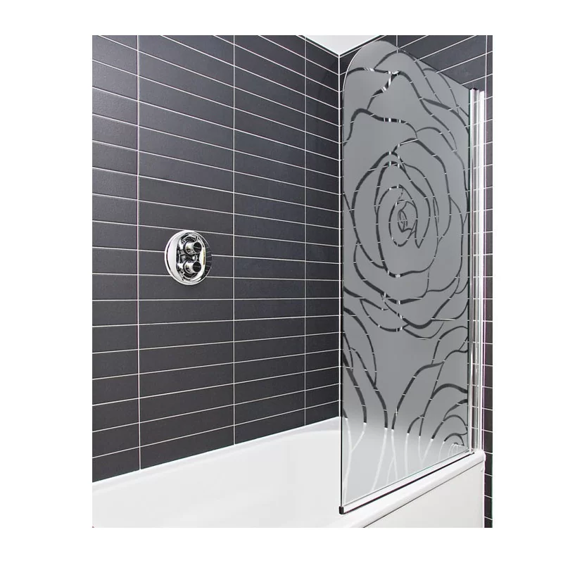 Sticker vitre douche: Fleur Rose - Douche - Depoli Design