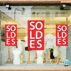 Sticker Vitrine: Soldes - Espace pro - Depoli Design