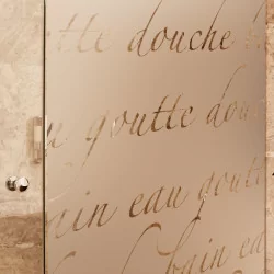 Sticker décoration paroi de douche: Texte Douche - Douche - Depoli Design