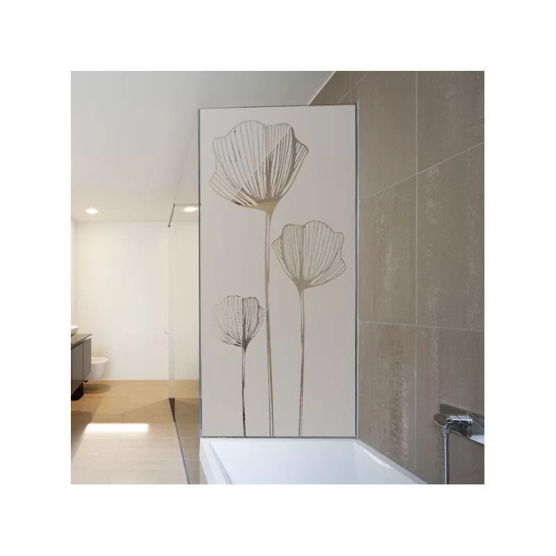 Sticker pour paroi de douche: Coquelicot - Douche - Depoli Design