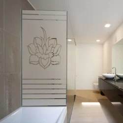 Sticker paroi de douche: Lotus décoratif - Douche - Depoli Design